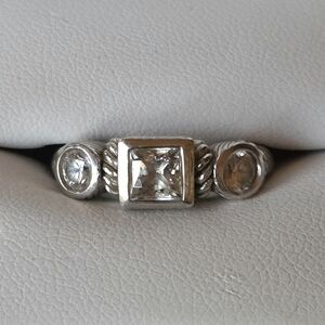 Judith Ripka Silver Ring with Diamonique  Gemstones